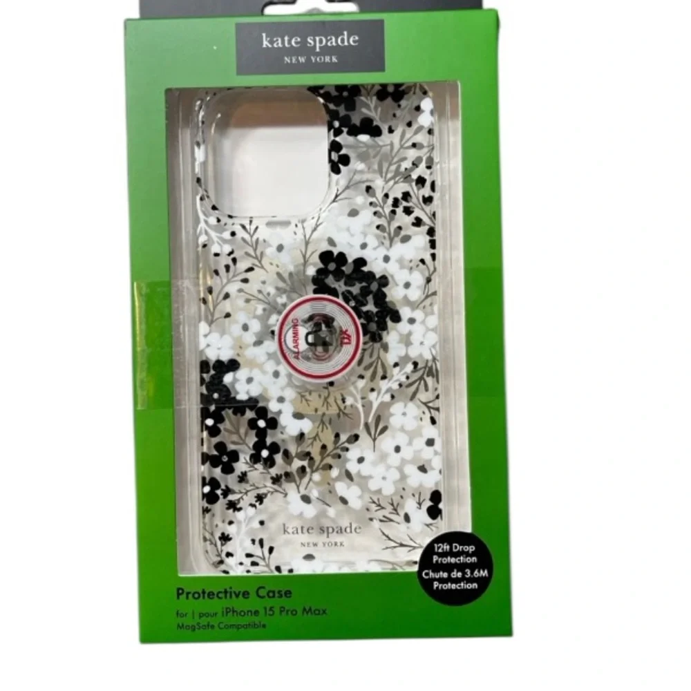Kate Spade Black and White Floral Phone Case protective case